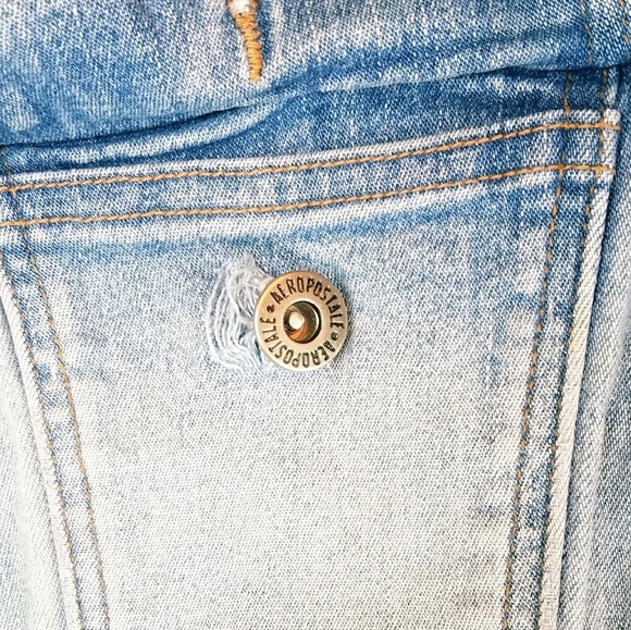 Aeropostale Jean Jacket w/ Shimmer - Picture 4 of 7